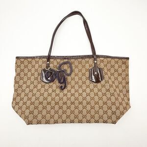 Gucci GG Jolie Monogram Brown Canvas Tote Shoulder Bag